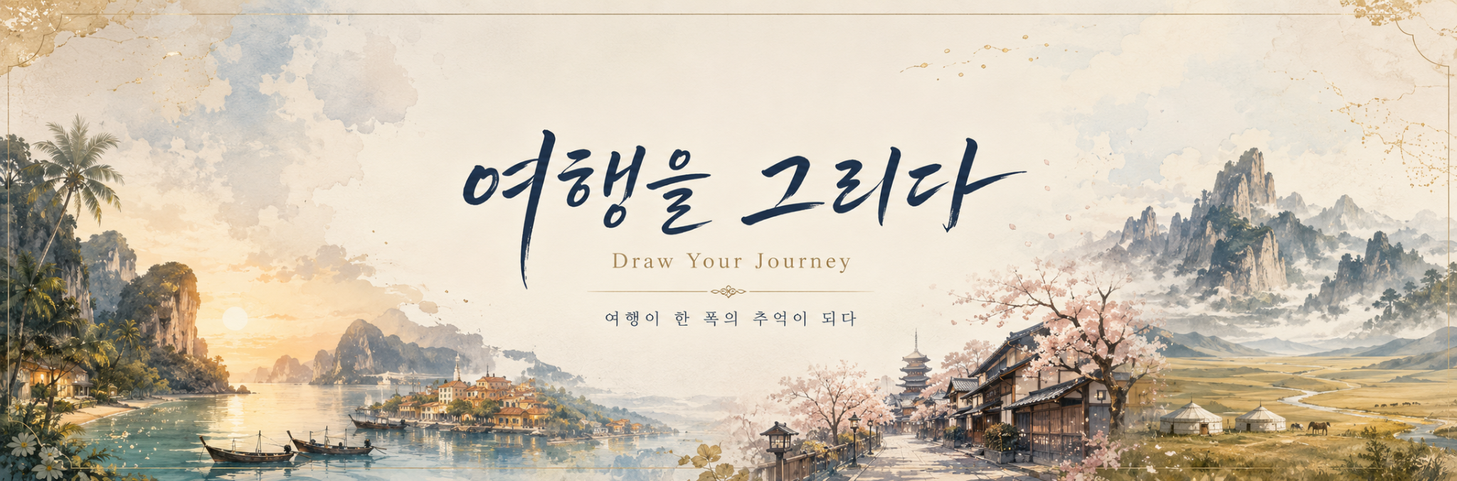 여행을 그리다 - 여행이 한 폭의 추억이 되다